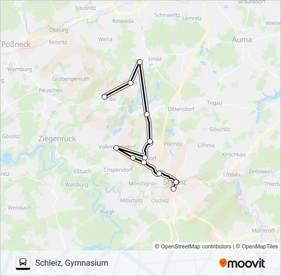 821 Bus Line Map