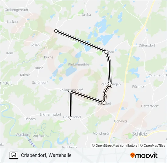821 Bus Line Map