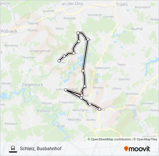 821 Bus Line Map