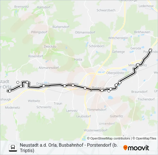 830 Bus Line Map