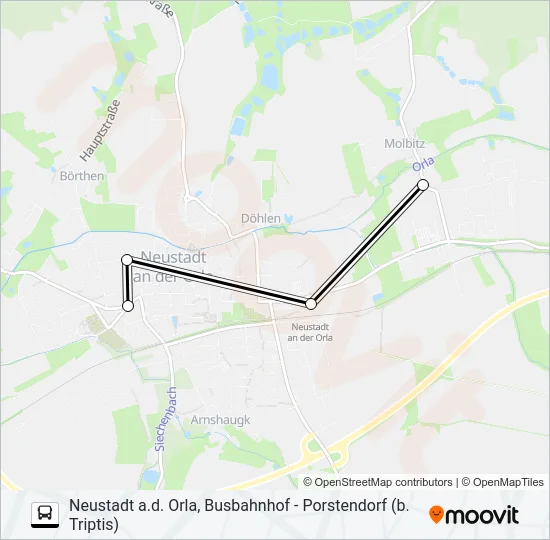 830 Bus Line Map