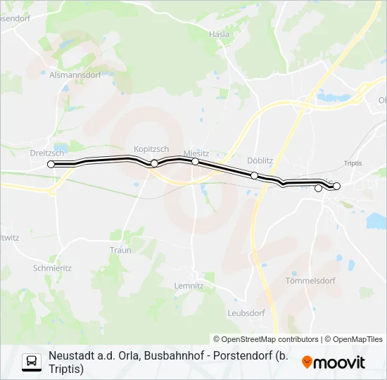 830 Bus Line Map