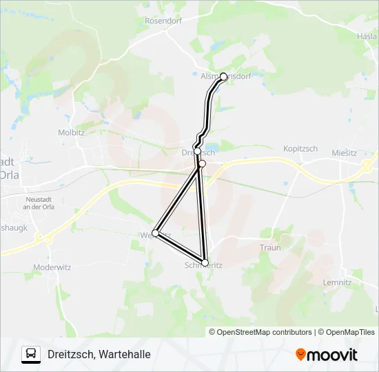 831 Bus Line Map