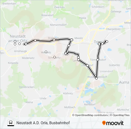 831 Bus Line Map
