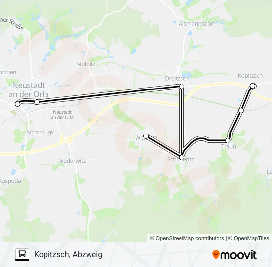 831 Bus Line Map