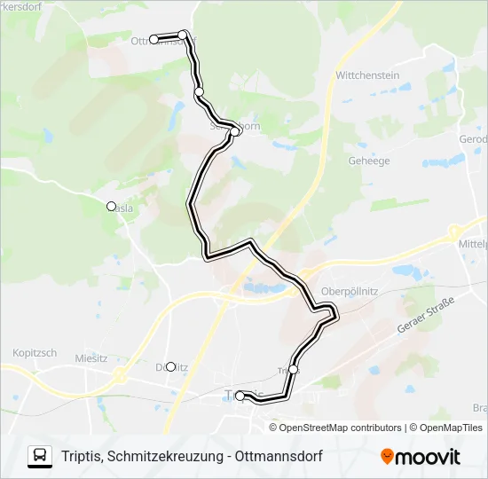 832 Bus Line Map