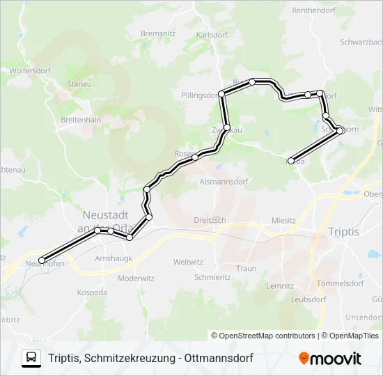 832 Bus Line Map