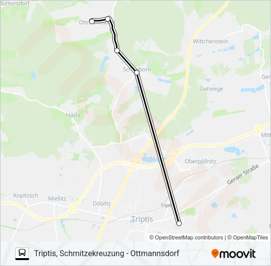 832 Bus Line Map