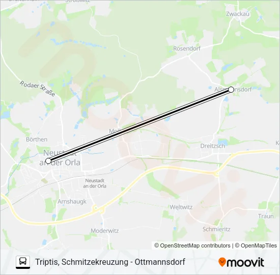 832 Bus Line Map