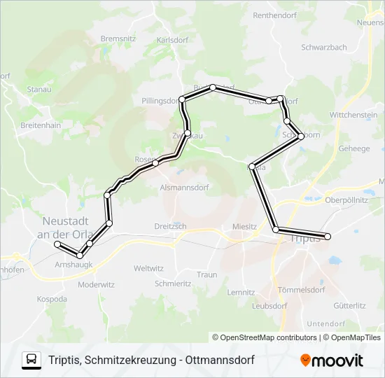 832 Bus Line Map