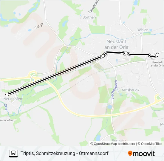 832 Bus Line Map