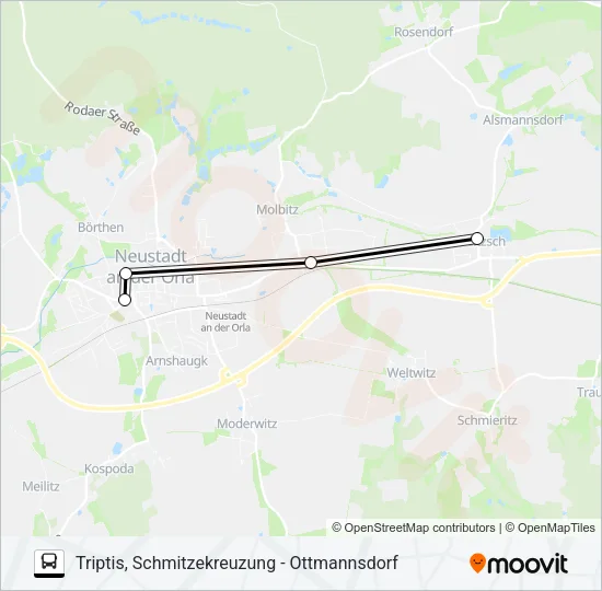 832 Bus Line Map