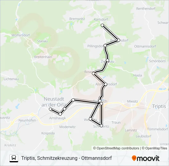 832 Bus Line Map
