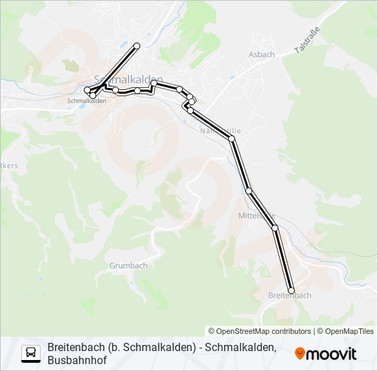 43 bus Line Map