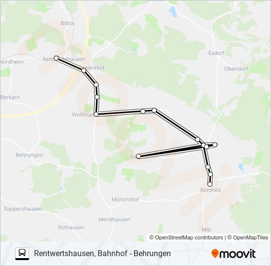 Buslinie 405 Karte