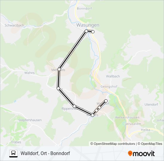 417 bus Line Map