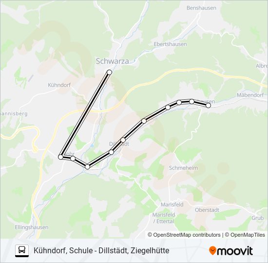 419 bus Line Map