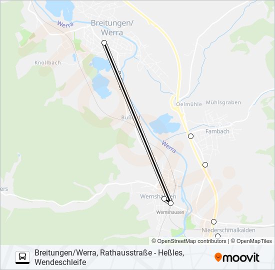 442 bus Line Map