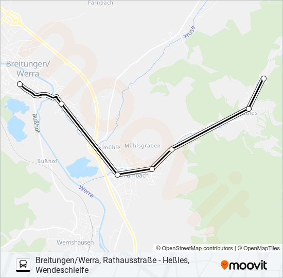 442 bus Line Map