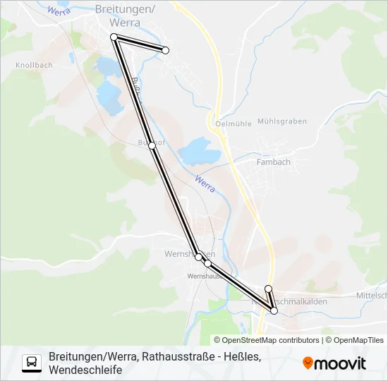 442 Bus Line Map