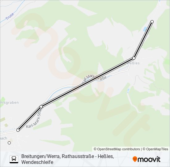 442 bus Line Map