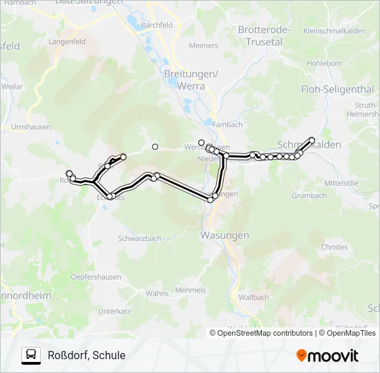 443 Bus Line Map