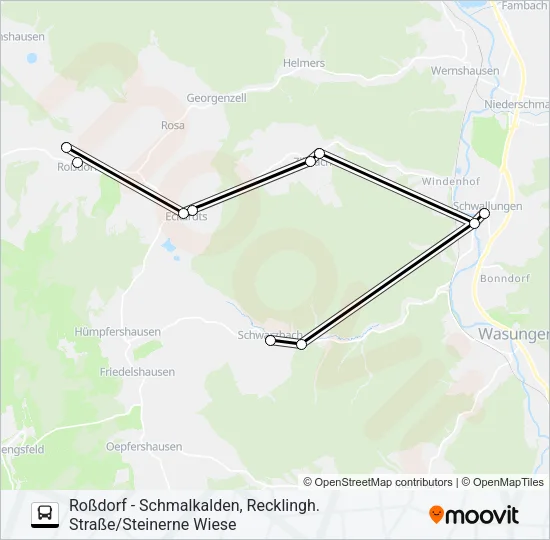 444 Bus Line Map