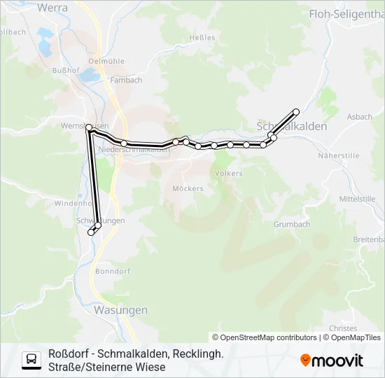 444 Bus Line Map