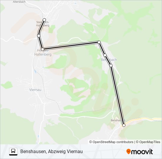 449 bus Line Map