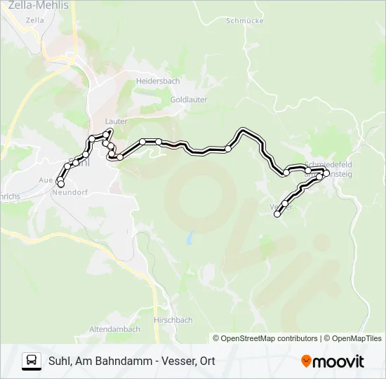 K Bus Line Map