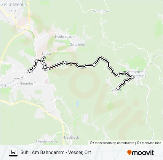 K Bus Line Map