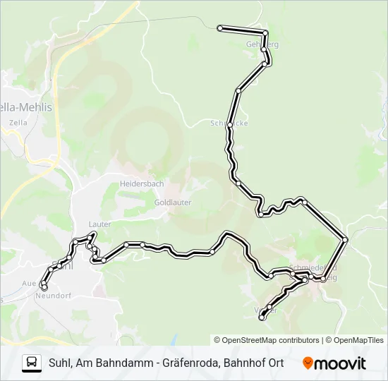 R Bus Line Map