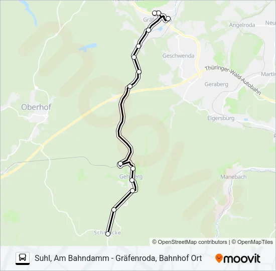 R Bus Line Map