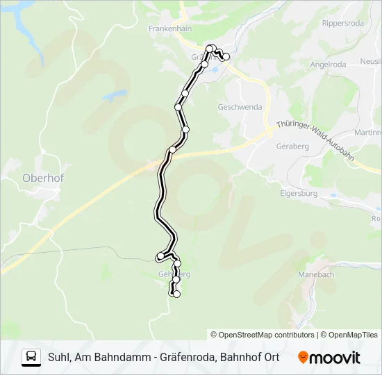 R Bus Line Map