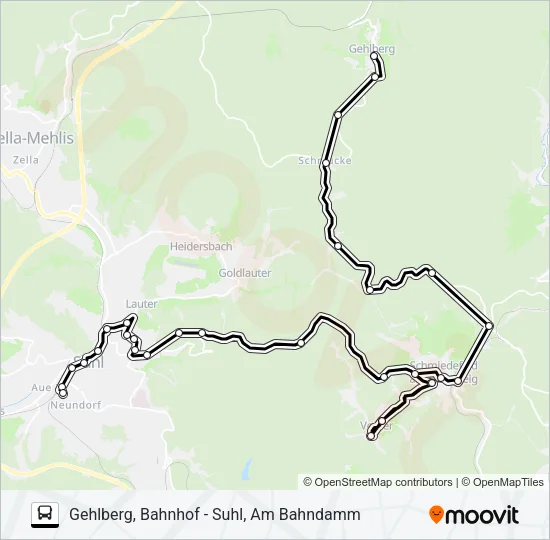 R Bus Line Map