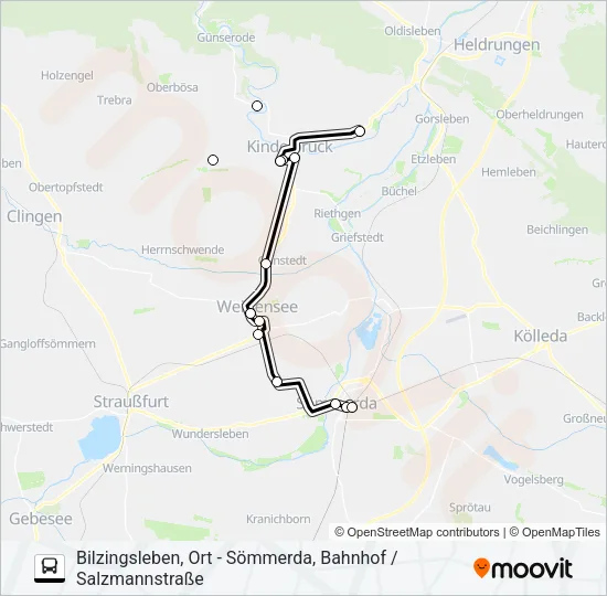 201 Bus Line Map