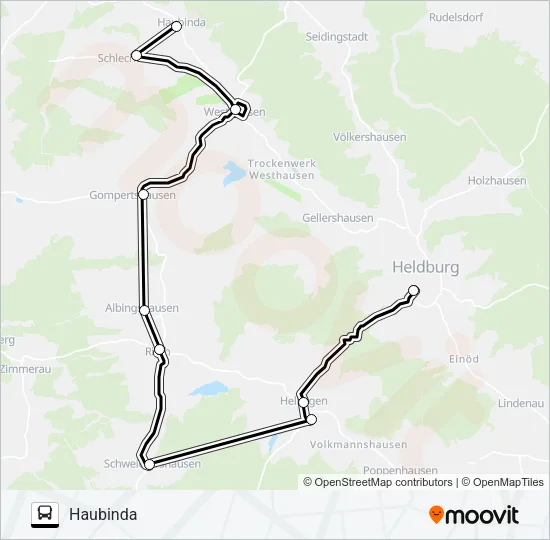 218 Bus Line Map