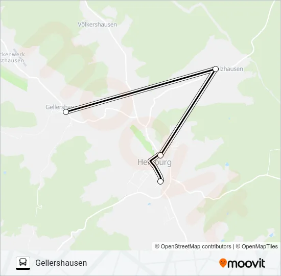 218 Bus Line Map