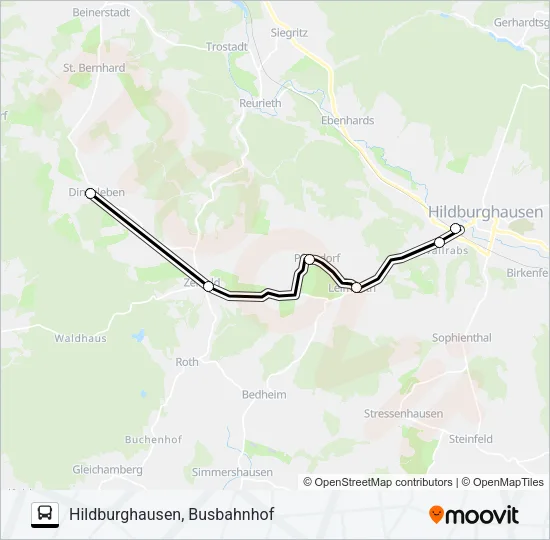 222 Bus Line Map