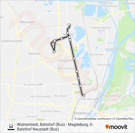 Автобус 610: карта маршрута