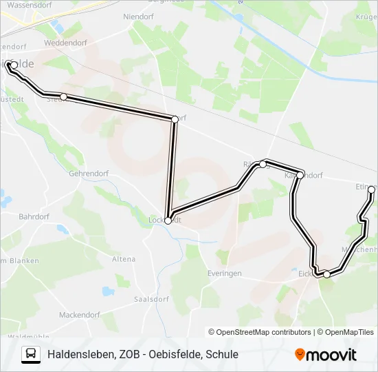 632 Bus Line Map