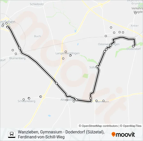 659 Bus Line Map