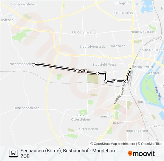 663 Bus Line Map