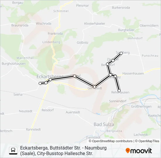 603 Bus Line Map