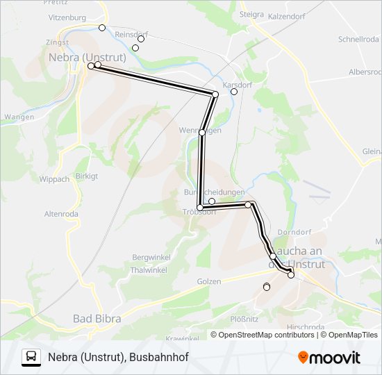 610 Route: Schedules, Stops & Maps - Nebra (Unstrut), Busbahnhof (Updated)