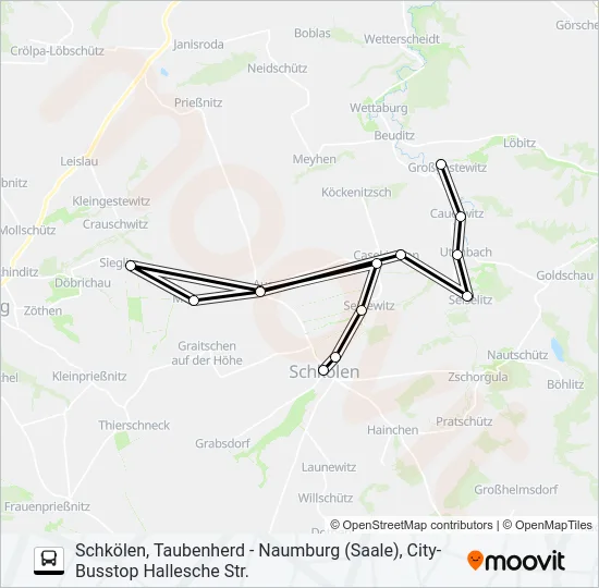 616 Bus Line Map