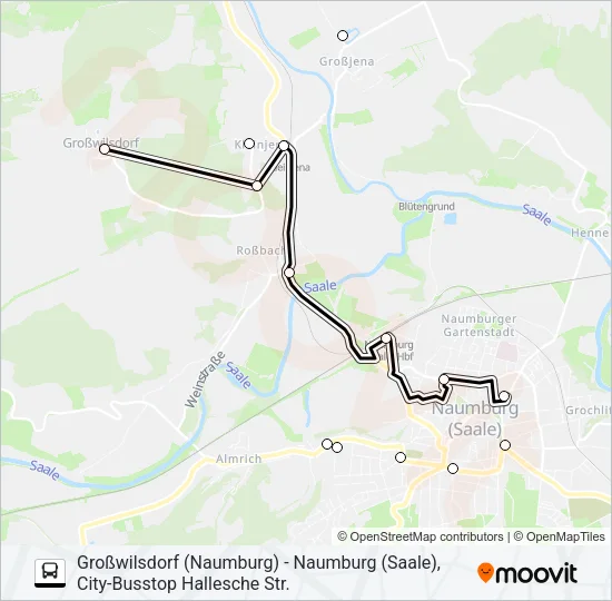 622 Bus Line Map