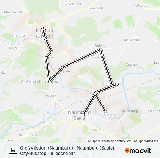 622 Bus Line Map