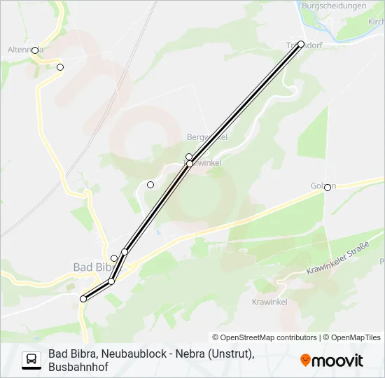 633 Bus Line Map