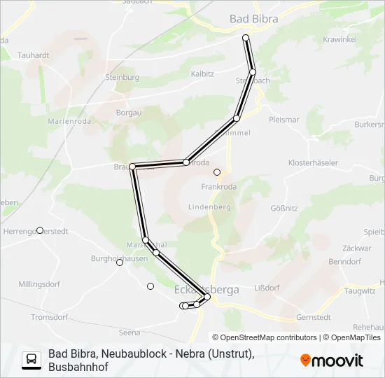 633 Bus Line Map